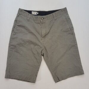 Volcom Chino Shorts Mens 30‎ Green Modern Stretch 11" A09117V3